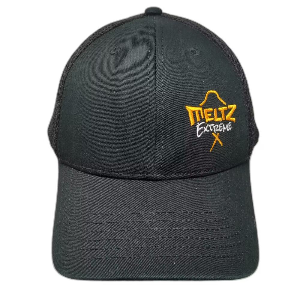 Ivory Headwear Meltz Extreme Mesh Baseball Cap Black XL Hat Embroidered Stretch